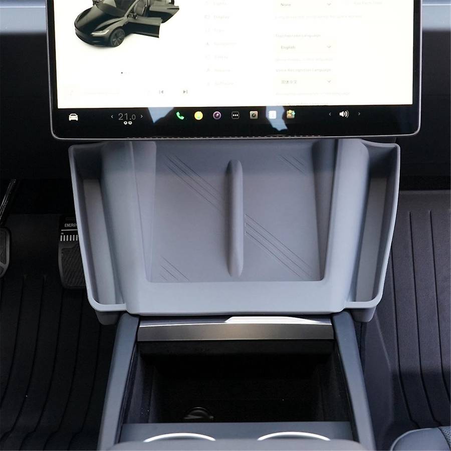 for Model 3 2024 Center Console Wireless Charging Silicone Pad Organizer Interior Accessories