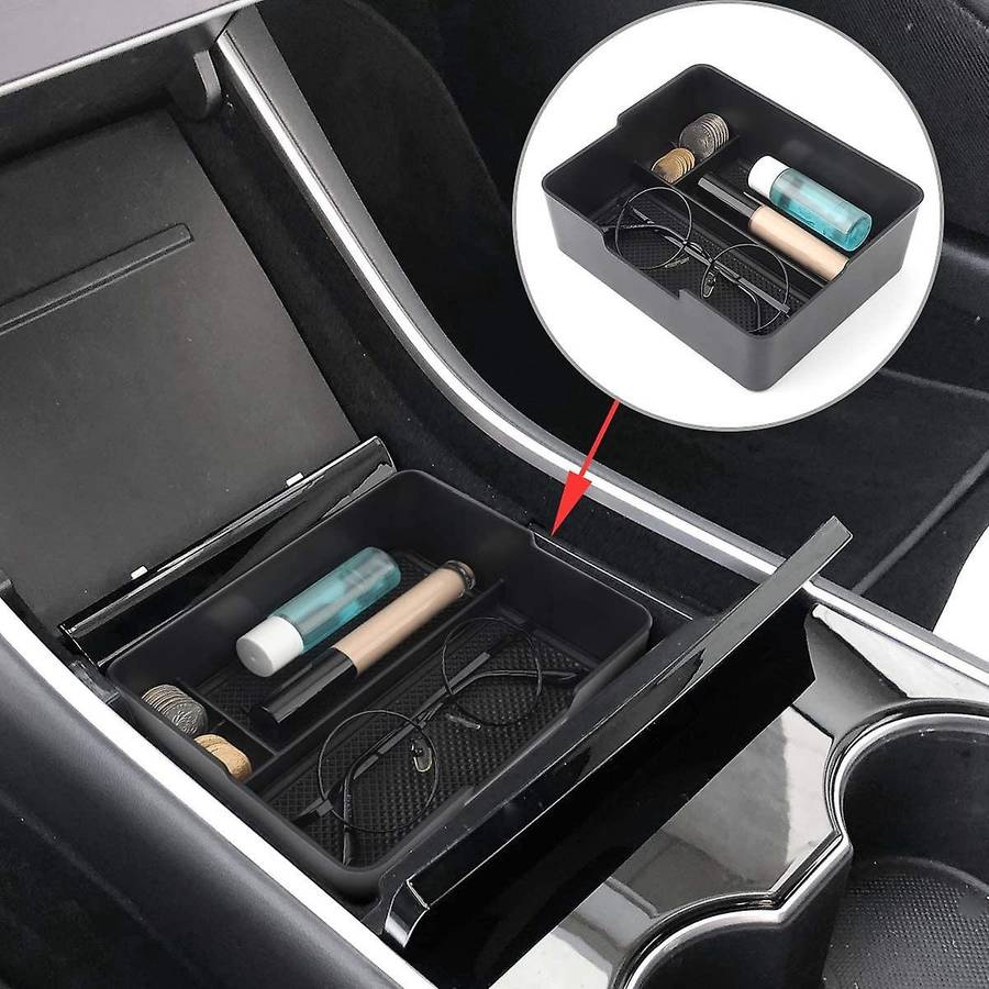 for Model 3 Model Y Center Console Organizer Tray Accessoies with Coin and Sunglass Holder