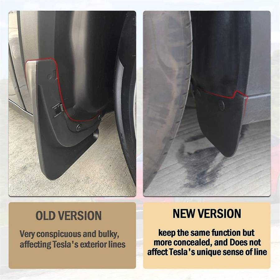 for Model Y 2021-2023 Mud Flaps - Splash Guards No Need to Drill Holes, Front/rear Splash Mudguard 4