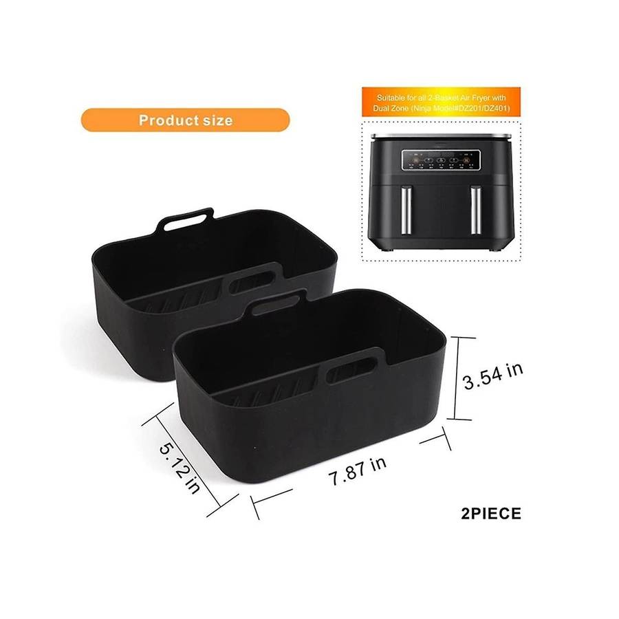 for Ninja DZ201 Foodi 8 Quart Air Fryer Silicone Pot Holder with Heat Resistant Gloves Air Fryer Ac