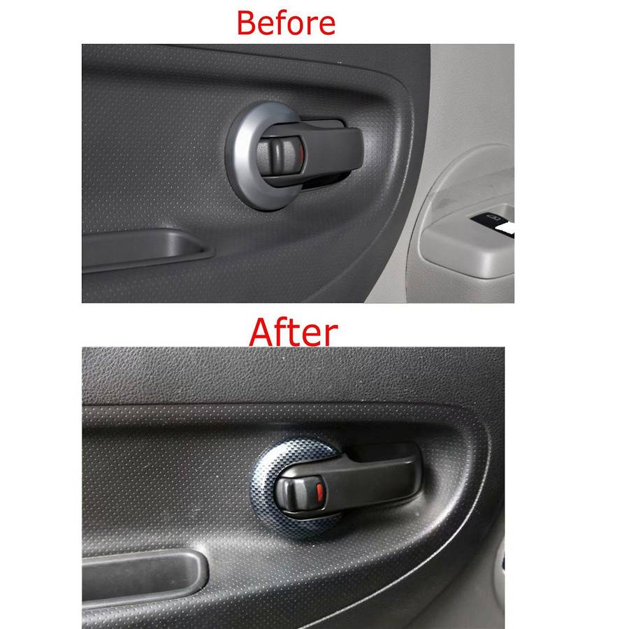 for NV200 2010-2018 Carbon Fiber ABS Car Door Interior Handle Bowl Protector Cover Trim Accessories