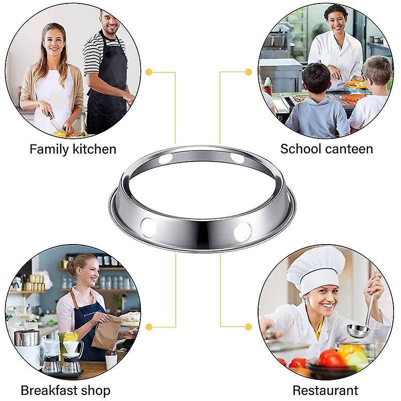 3 Packs 7 1/3-inch Wok Ring, Stainless Steel Wok Rack Wok Stand