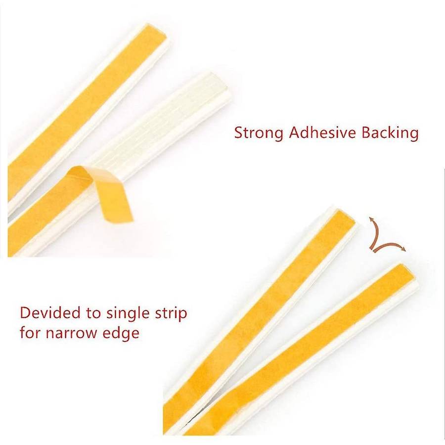 Weather Stripping Foam Adhesive Rubber,2rolls Total Length 20m, Black