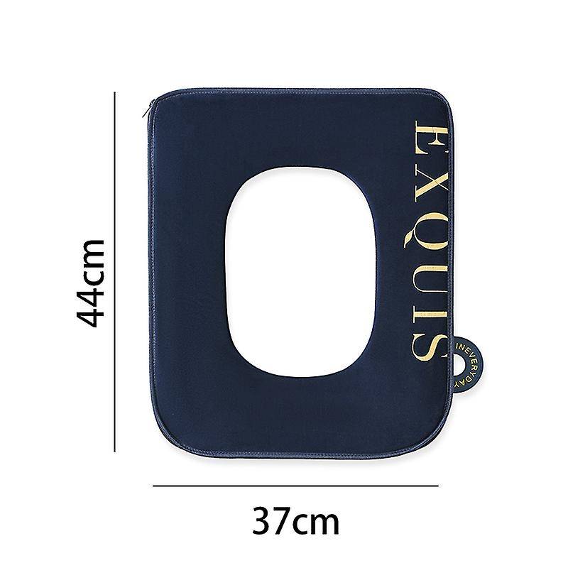Toilet Seat Cover Pad Square Washable Toilet Lid Cover-red