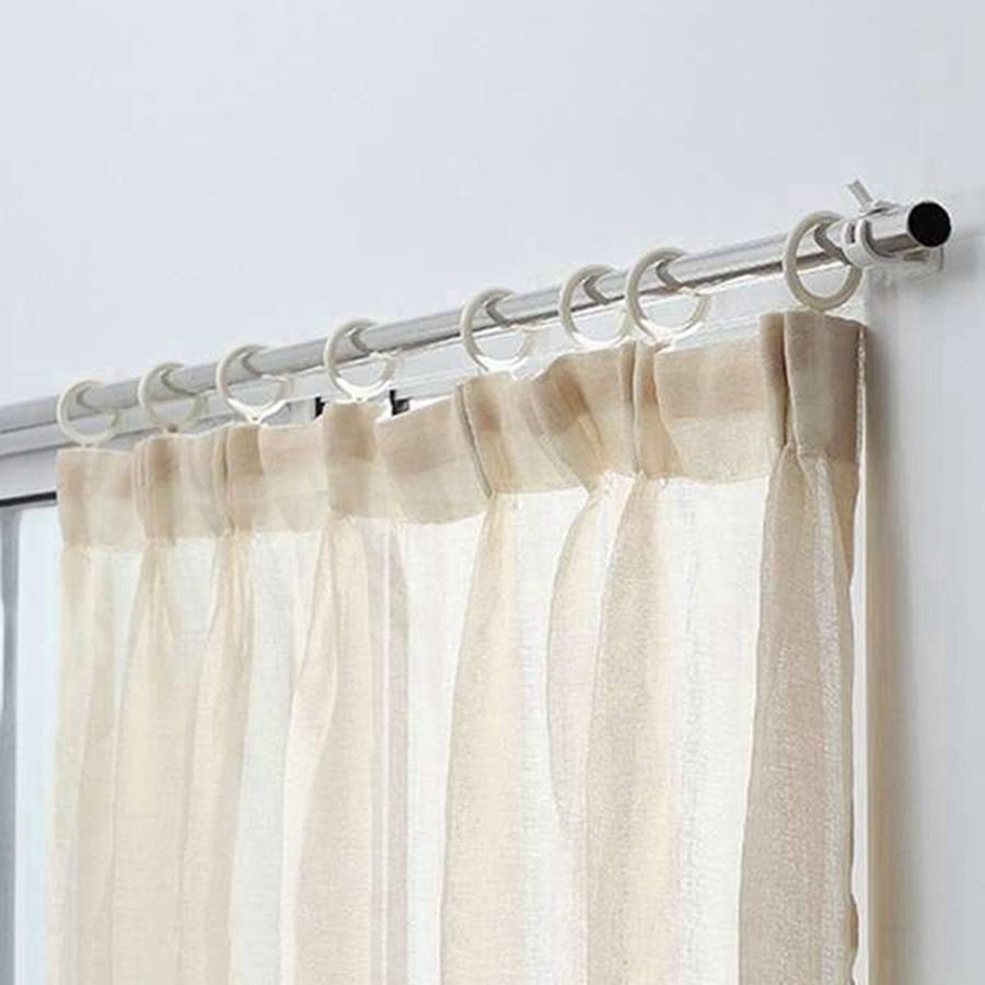 2set 4pcs Self-adhesive Hooks Wall Mounted Curtain Rod Bracket