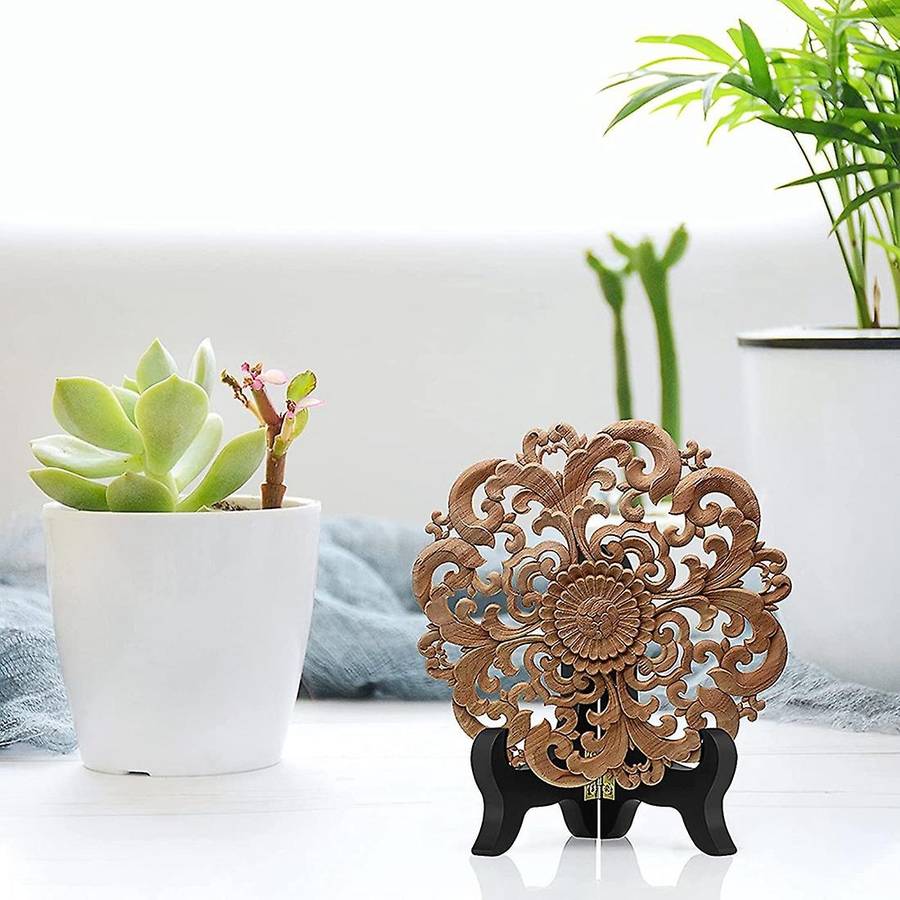 6 Pieces Of 4-inch Wooden Display Shelf Board Easel Stand