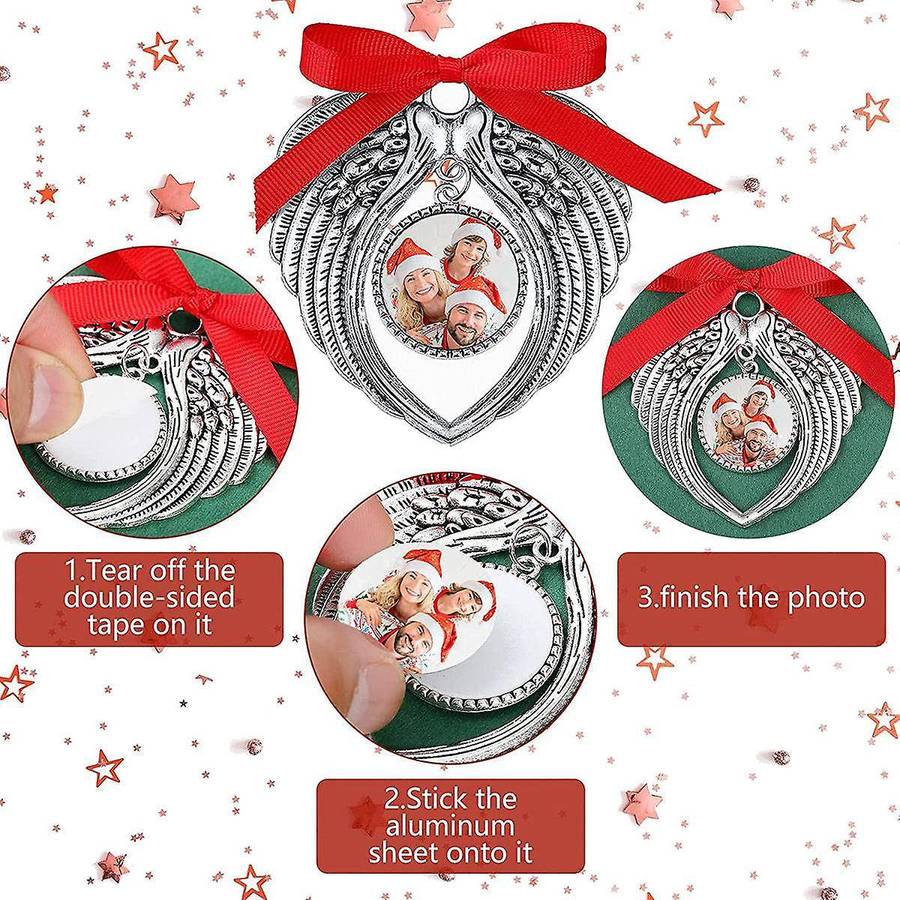 5pcs Angel Wing Blank Hot Transfer Printing Sublimation Ornament