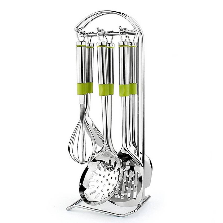 7pcs Stainless Steel Cooking Tool Set Colander Spatula Spoon Kitchen