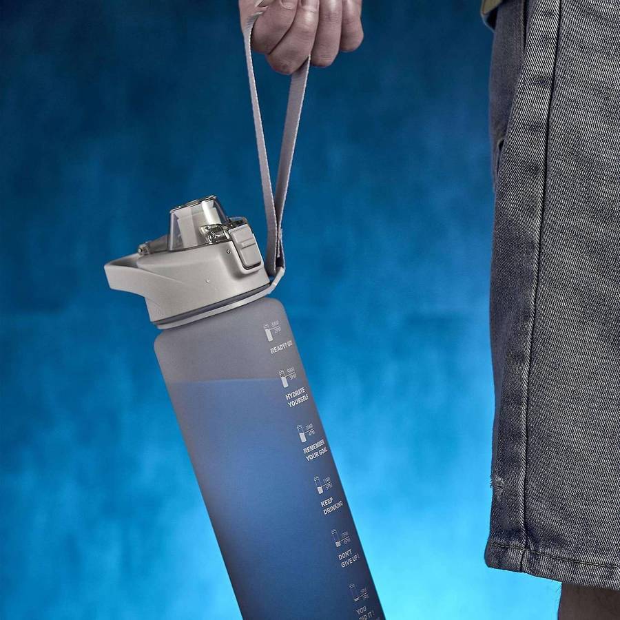 1100ml Fashion Water Bottle Color Change Design Plastic Bottles Gray
