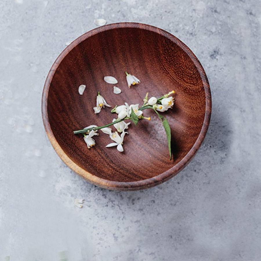 Small Wooden Dish Sauce Flavor Condiment Cup Kitchen Utensils