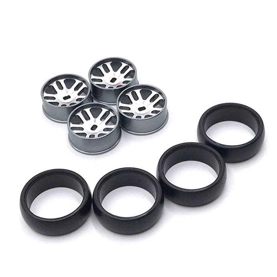 Metal Wheel Rim Hard Drift Tire for Wltoys K969 Mini-z 1/28 Rc Car,4
