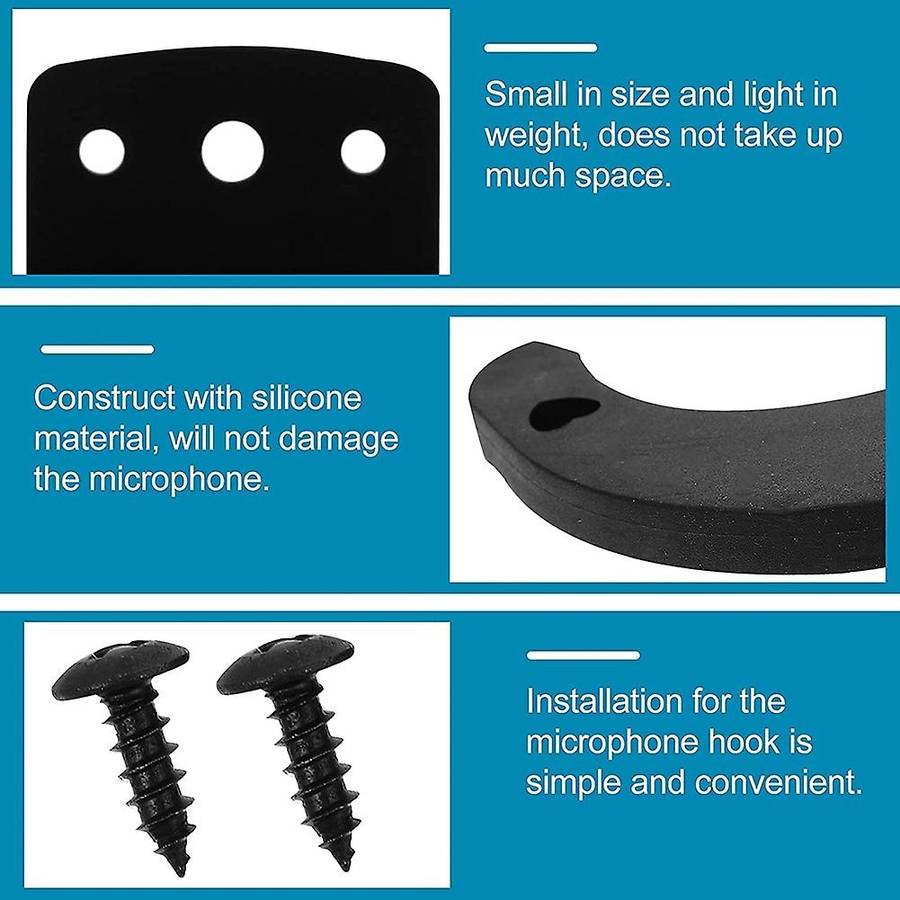 4pcs Microphone Holders Hook Wall Mount Clamp,microphone Accessories