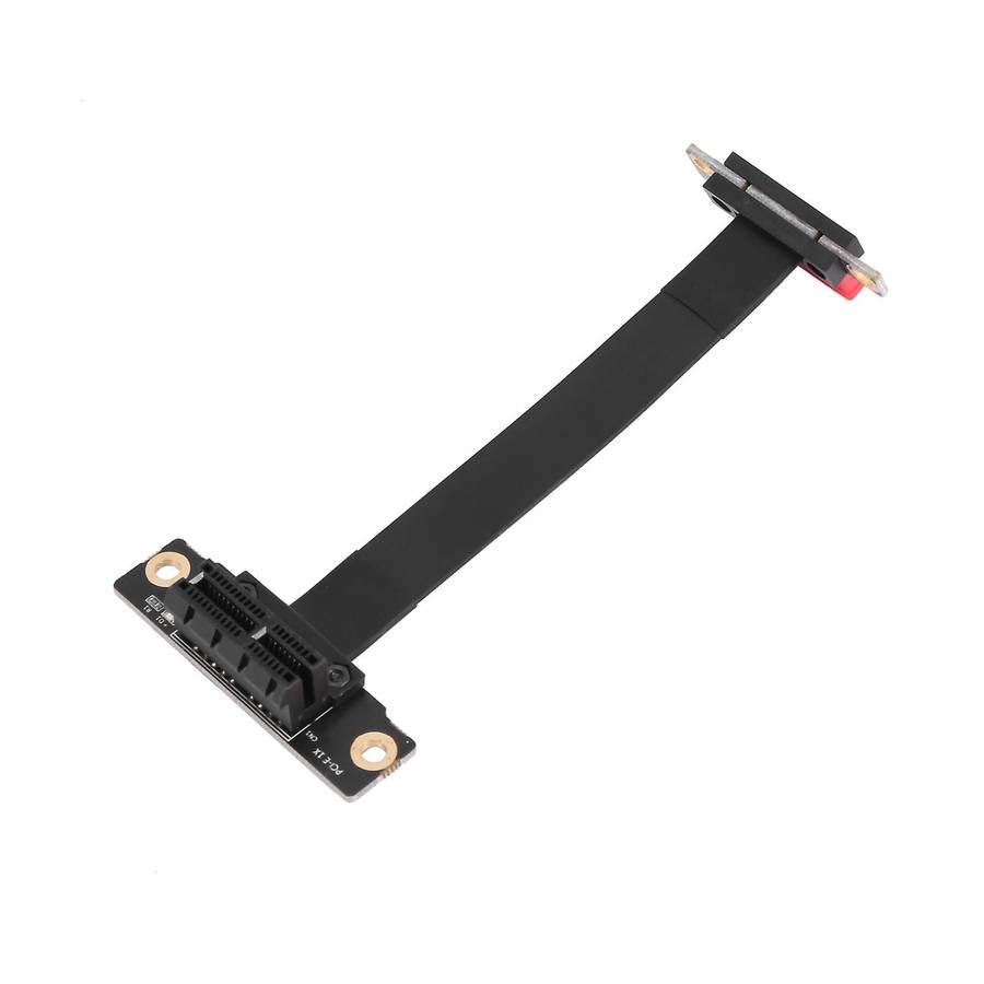 Dual 90 Degree Right Angle Pcie 3.0 X1 to X1 Extension Cable - 10cm