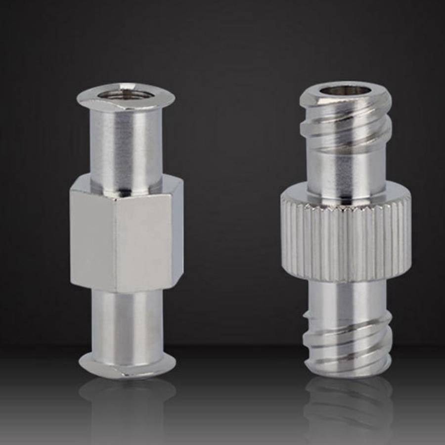 10pcs Coupler Luer Syringe Connector Metal Double Joints Adapter