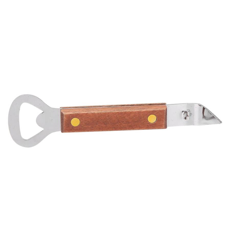 7 Pieces Wooden Handle Bottle Opener with Riveted Wood Handle