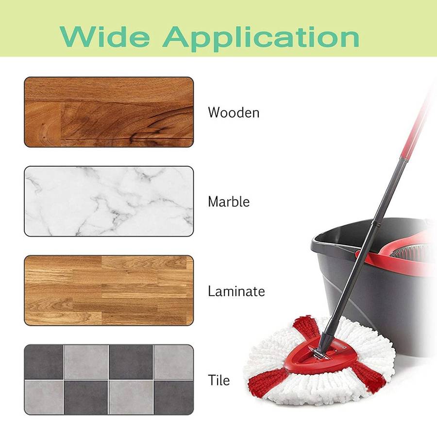 For Vileda O-cedar Rotary Triangular Mop Head Cloth (3 Pcs)