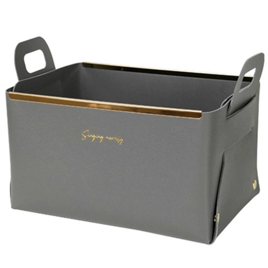 Entrance Key Cosmetic Desktop Storage Box Basket Ins Home-dark Gray