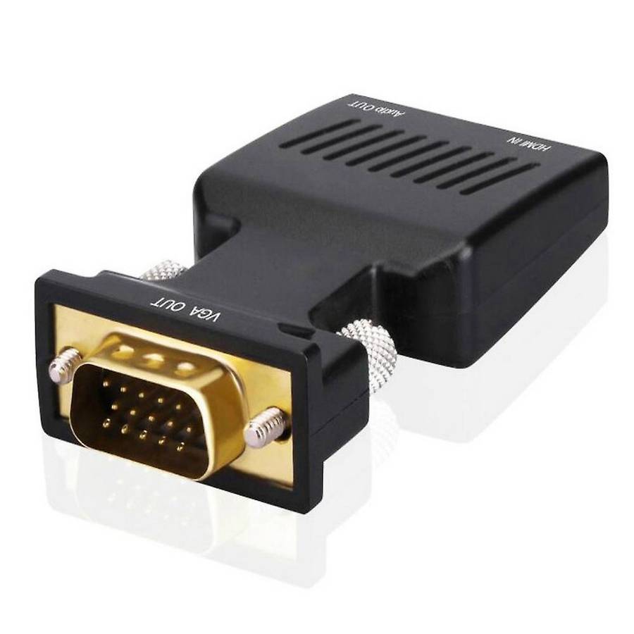 Hdmi-compatible to Vga Adapter with 3.5mm Audio Cable for Laptop