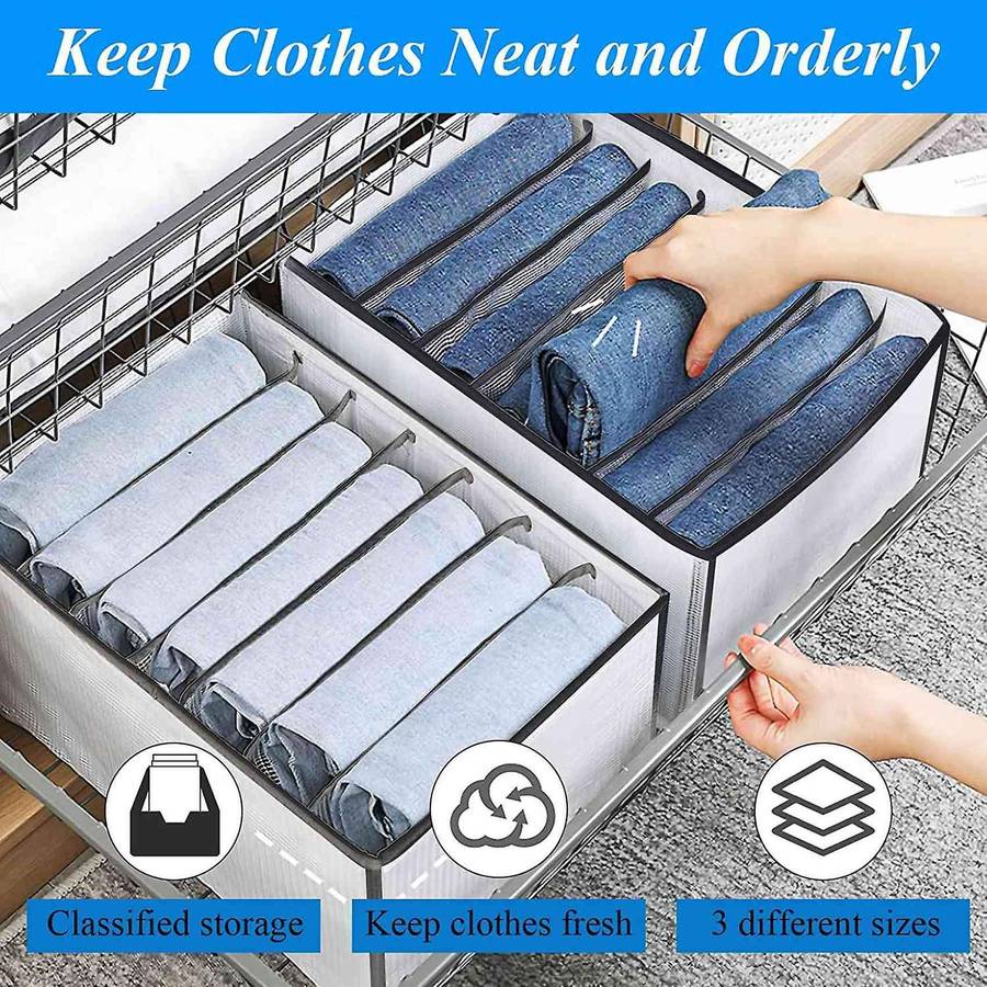 Mesh Clothes Storage Foldable Clothes Collector Jeans Storage Box