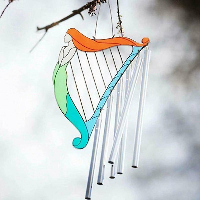 Pendant Ornaments Window Wind Chimes Harp Gift for Stained Glass -b