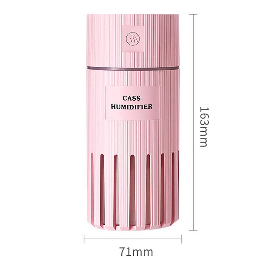 2 In 1 Mini Cool Mist Humidifier for Car Travel Bedroom Home,pink