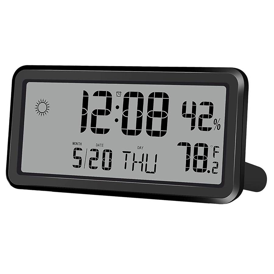 Alarm Clock for Bedroom,digital Wall Clocks,with Date,week,black