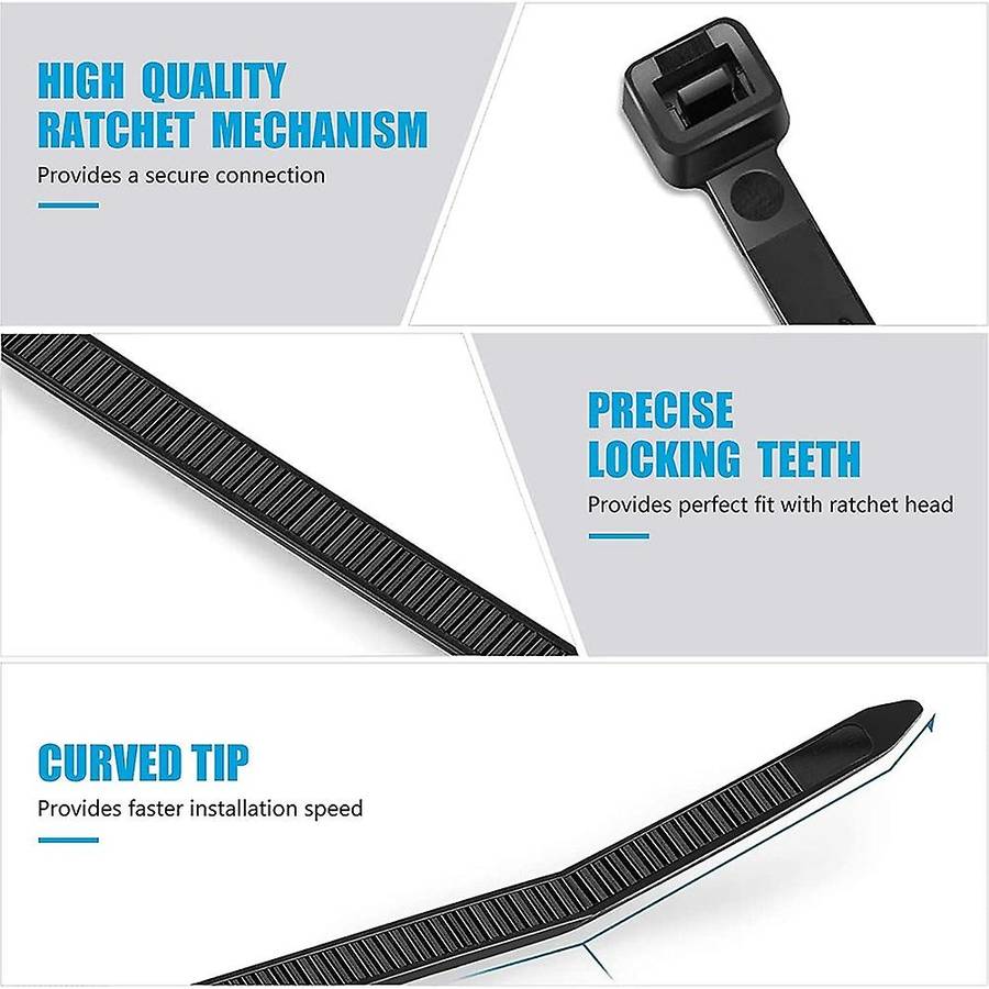 Zip Ties 12 Inch Zip Ties with 120 Pounds Tensile Strength, 100 Pcs