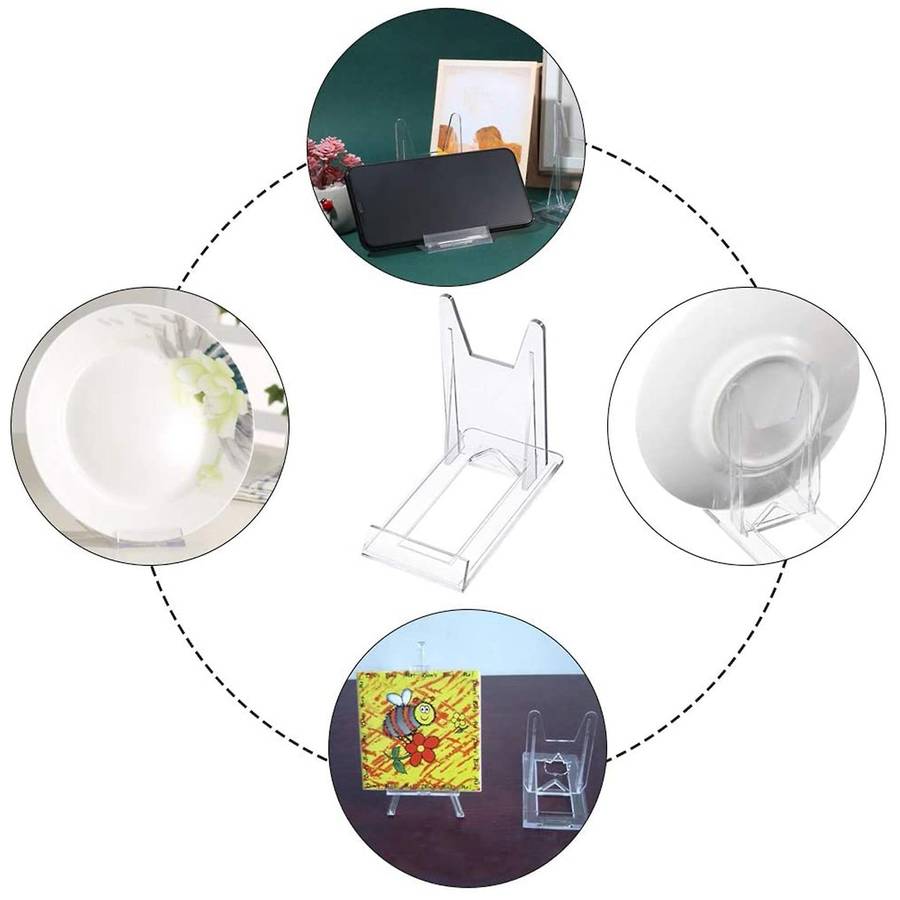 Clear Display Stand Easel Card Stand Adjustable Plate Stand Holder