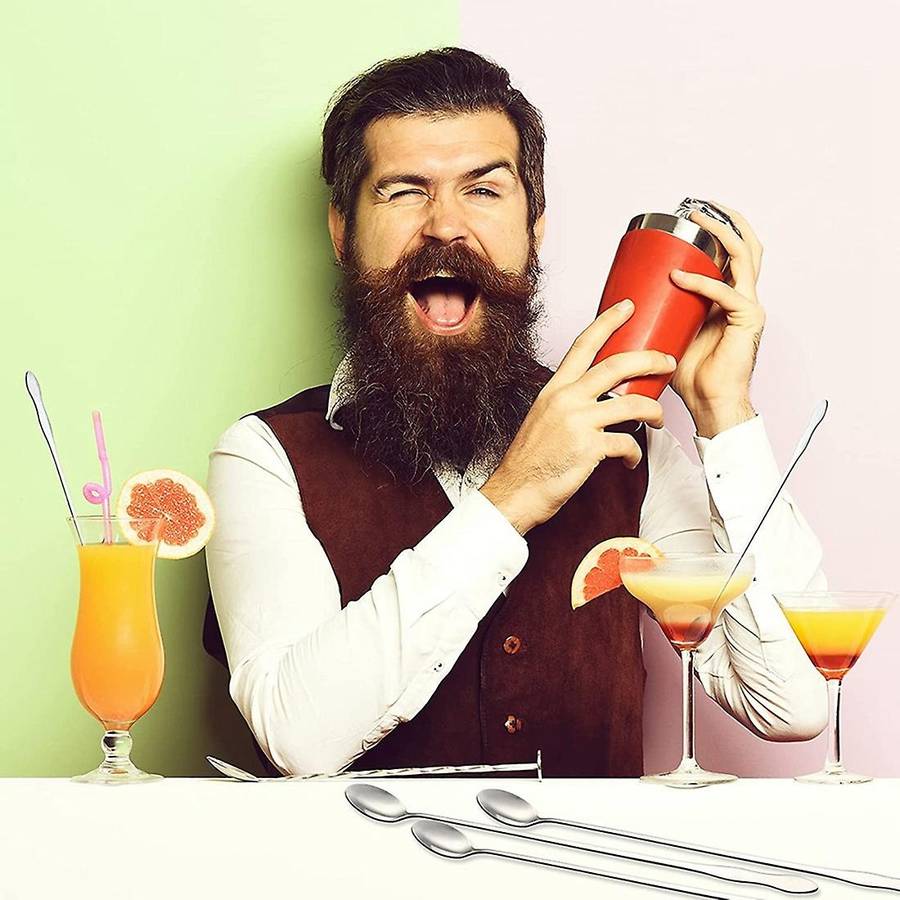 8 Pcs Stirring Spoons Long Handle Mixing Spoon Ice Cream Spoon