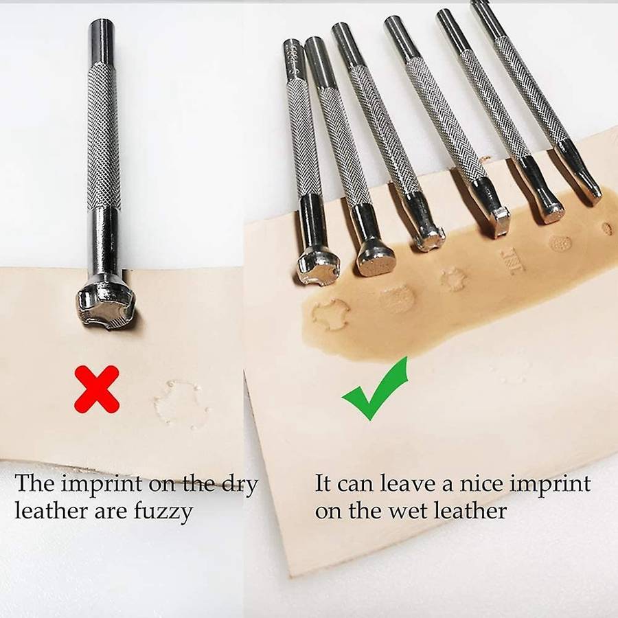 6 Pieces Of Leather Stamping Printing Tool Kit Leather Craft Diy