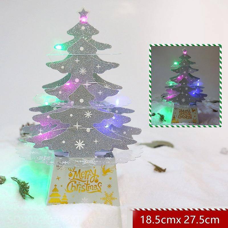 Diy Christmas Tree Christmas Desktop Decor Santa Decoration (silver)