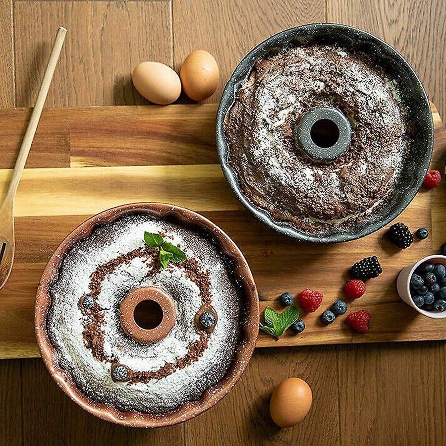 Fluted Ring Cake Mould for Baking Ring and Cakes Bakeware Gold