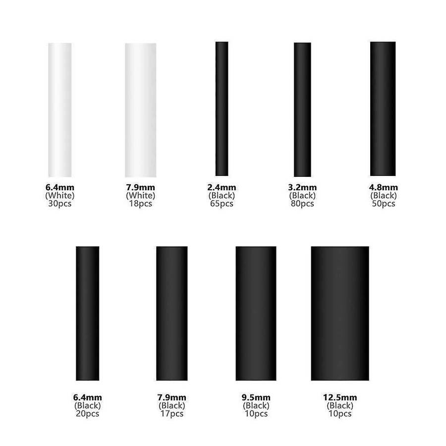 300pcs 3:1 Heat Shrink Tubing Kit with Glue Dual Wall Tubing