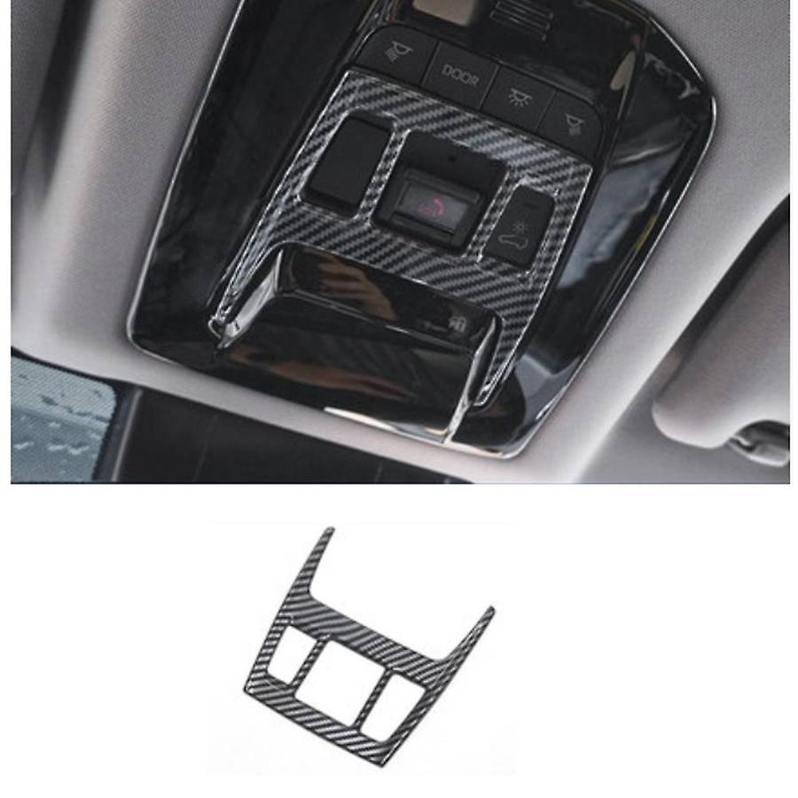 Car Front Reading Light Panel Cover Trim Frame, Carbon Fiber