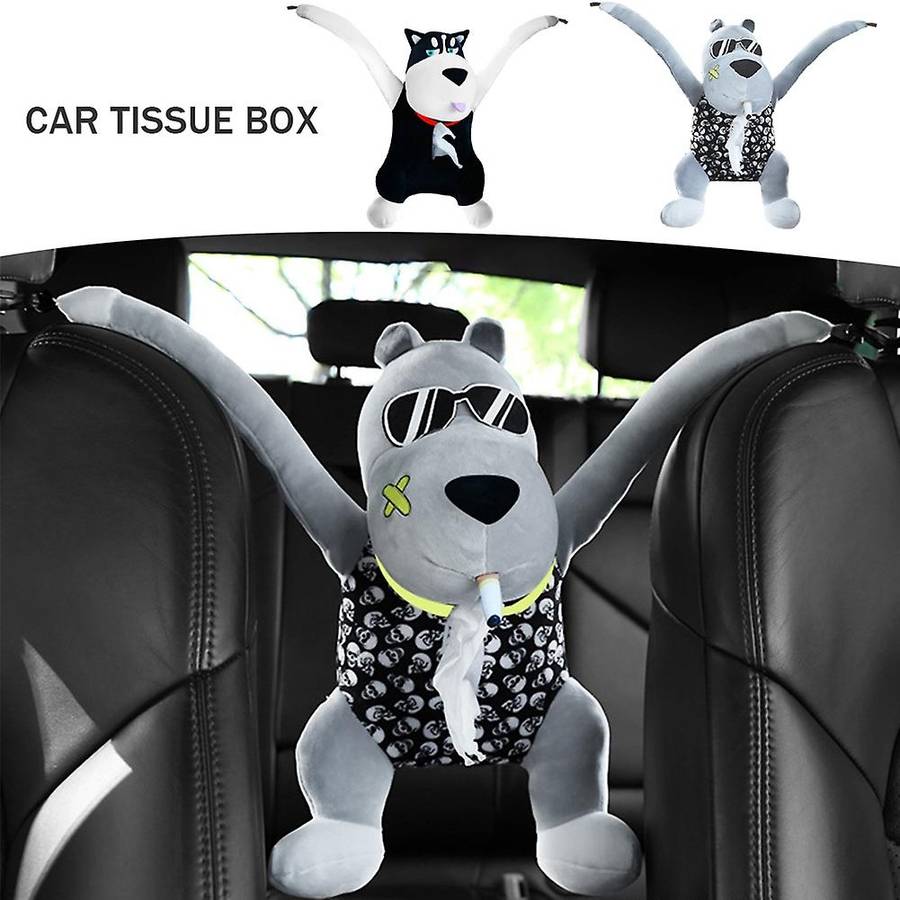 Cute Dog Tissue Box Car Interior Tissue Box Creative Husky