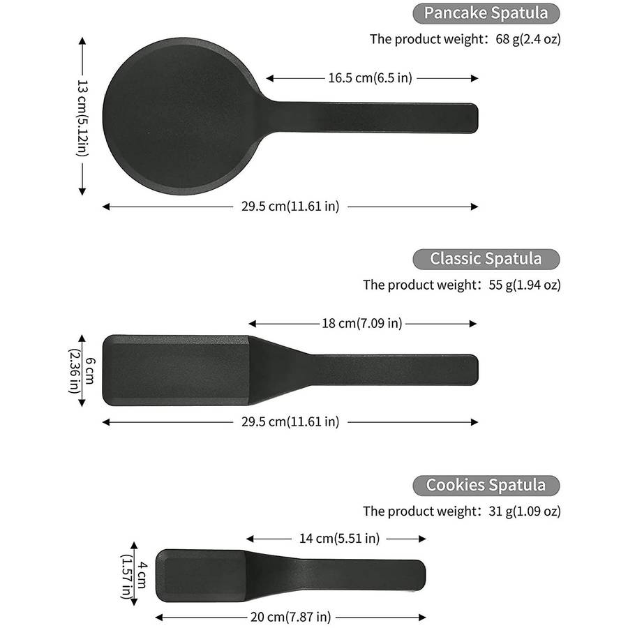 For Nonstick Cookware Larger Pancake Slim Stir-fry Cookie Spatula