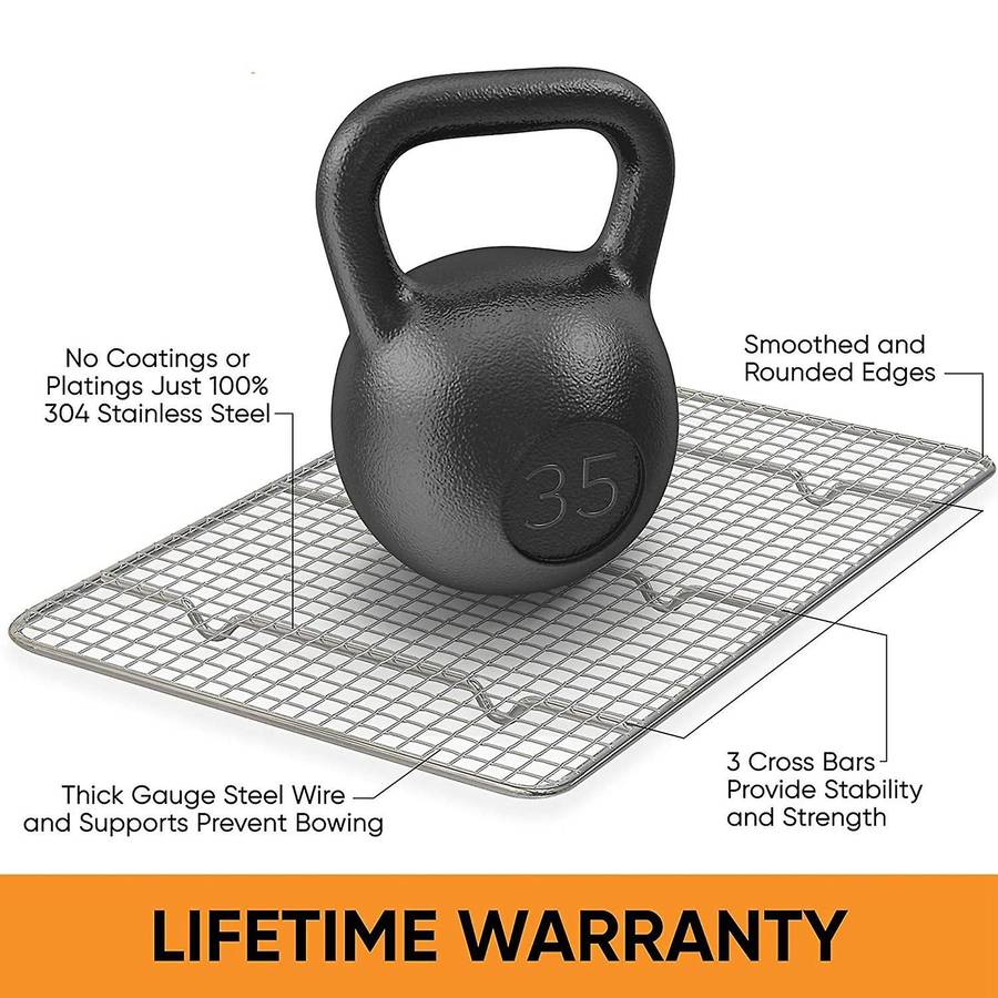 Baking Rack,fits Quarter Sheet Pan, Stainless Steel, for Oven 40x30cm