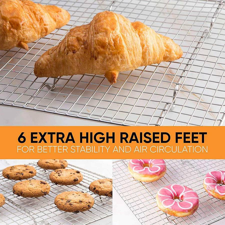 Baking Rack,fits Quarter Sheet Pan, Stainless Steel, for Oven 40x30cm