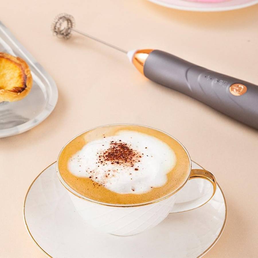 High Egg Speed Electric Milk Frother Foam Maker Mixer Grey