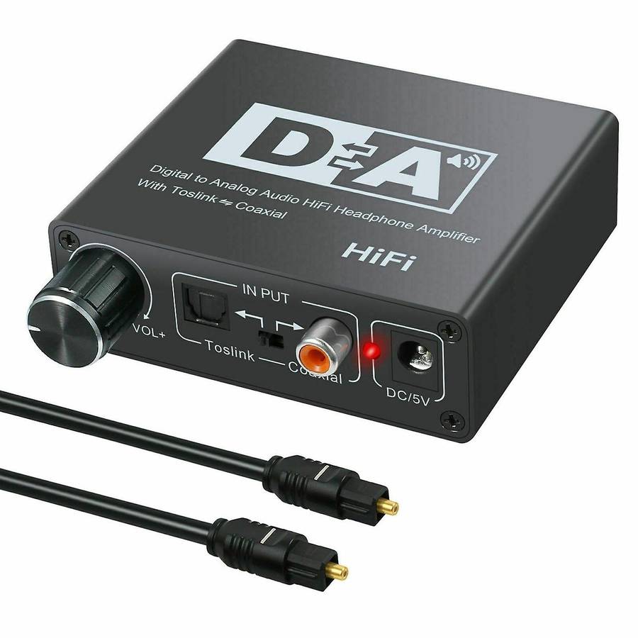 192khz Digital Optical Coaxial to Analog Rca Audio Hifi Converter