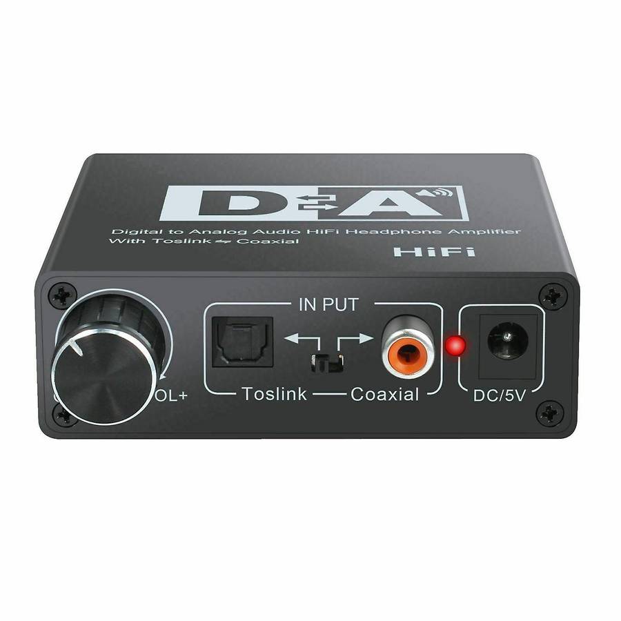192khz Digital Optical Coaxial to Analog Rca Audio Hifi Converter
