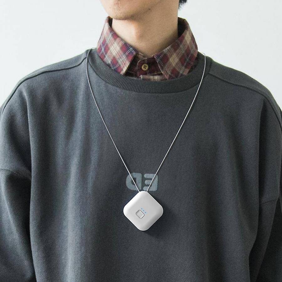 Air Purifier Usb Portable Personal Wearable Necklace Negative White