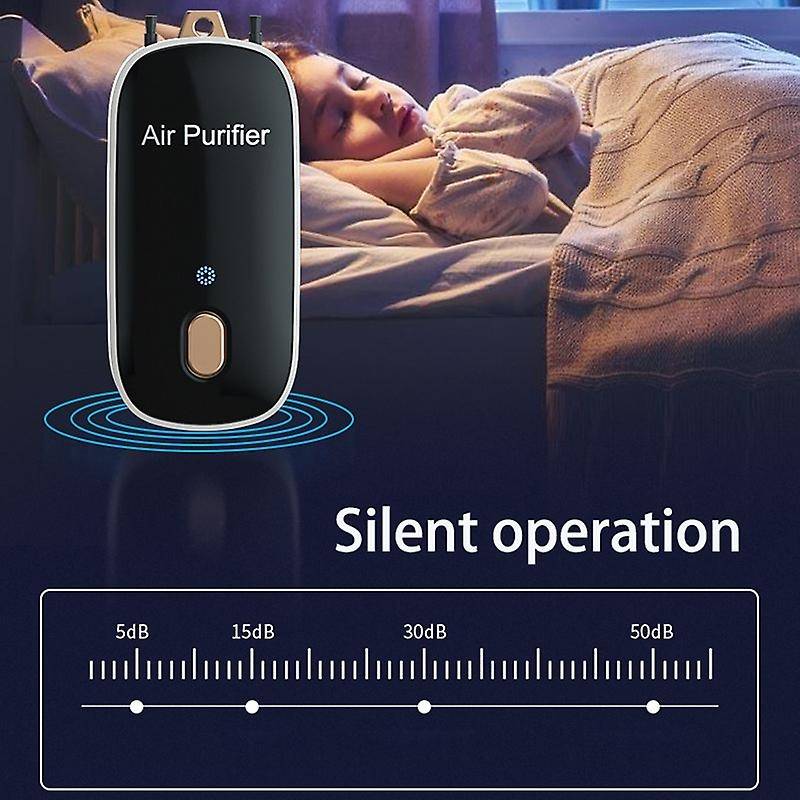 Purifier Mini 24h Working Collar Clip Hanging Neck Air Purifier Pink