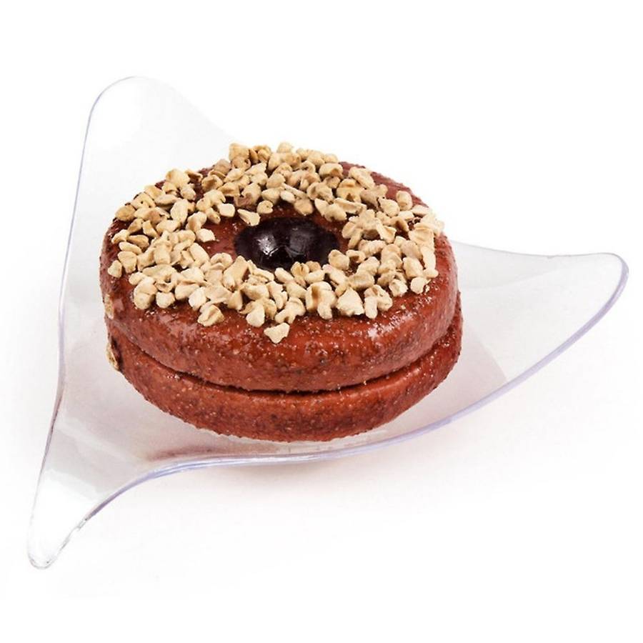 48 Pcs Disposable Plastic Dessert Trial Bowl Triple-cornered Plate