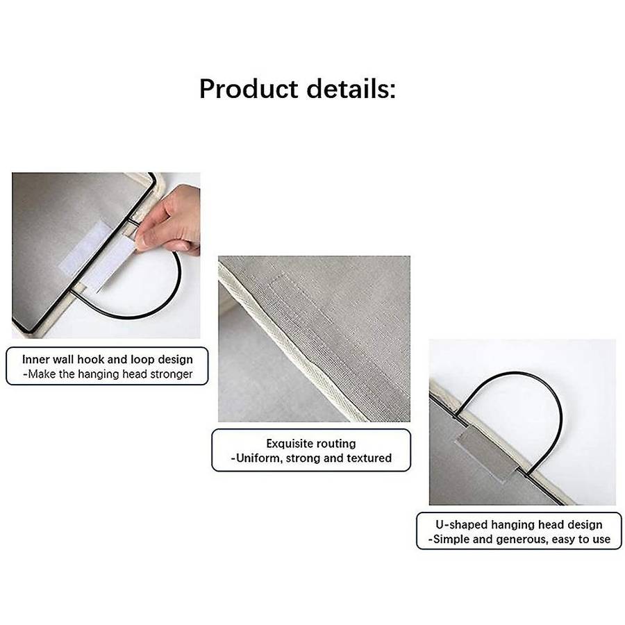 3 Pack Wall Hanging Organizer Bag,for Pocket,dormitory Storage(white)