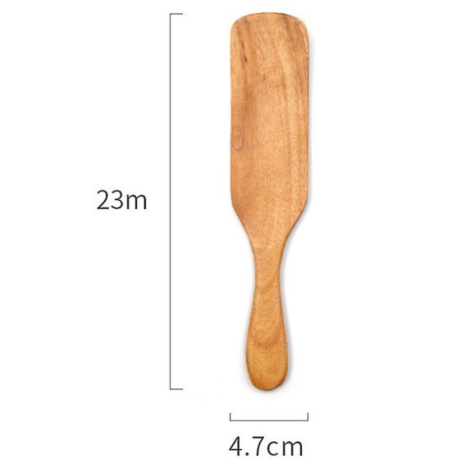 5 Pcs Wooden Spurtles Set,natural Teak Kitchen Utensils Set