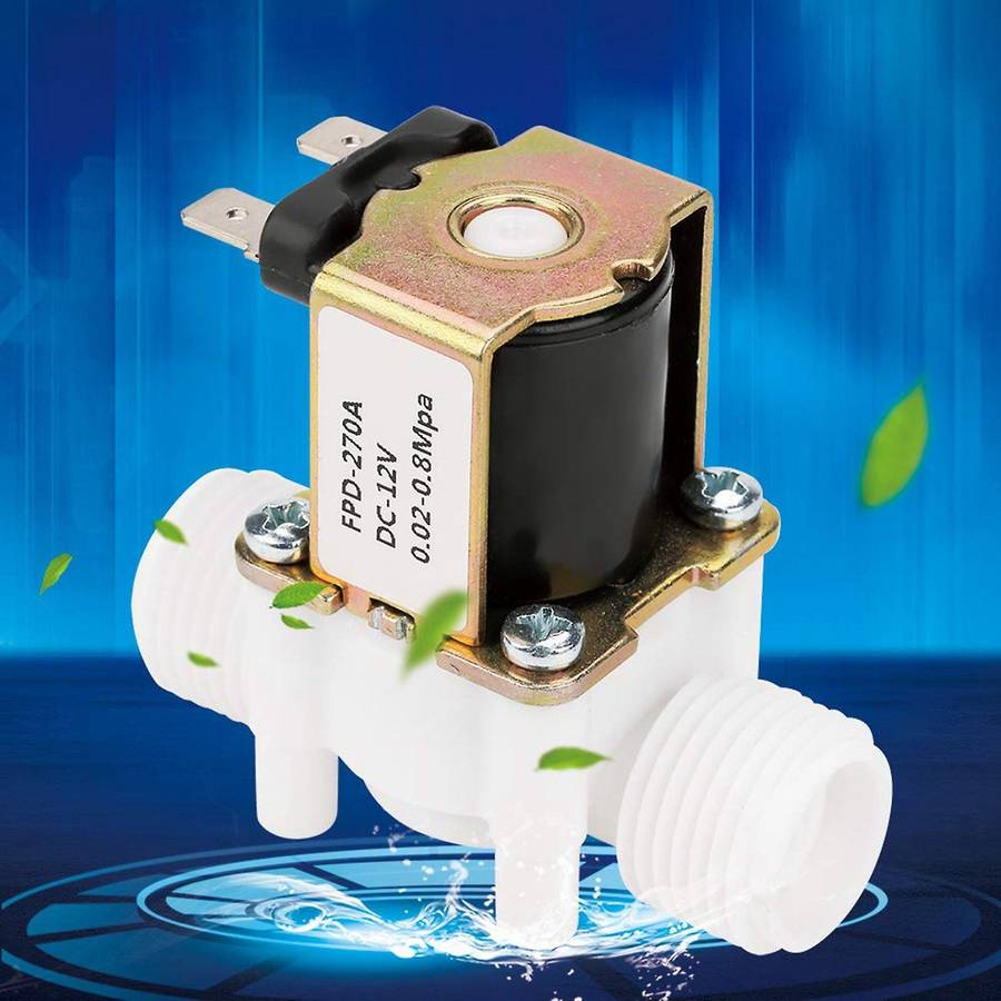 2x Dc12v N/c Normally Closed Water Solenoid Valve G1/2-inch