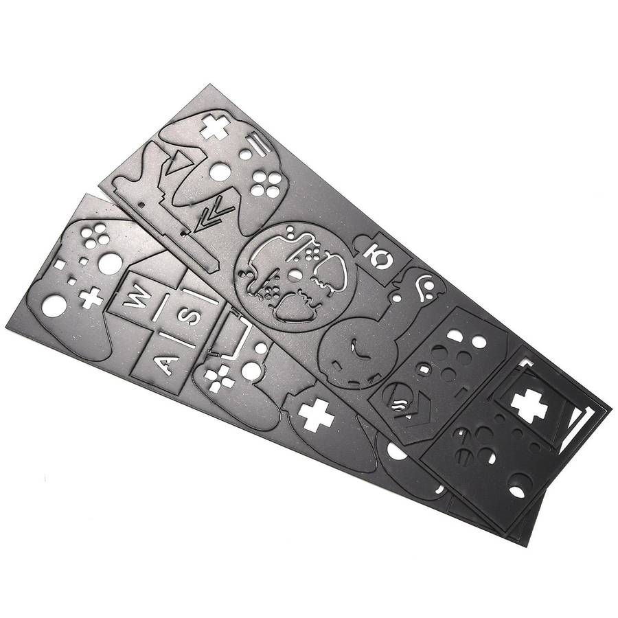 Diy Giant Wall Clock Game Joysticks Stickers Boy Bedroom Decor Black