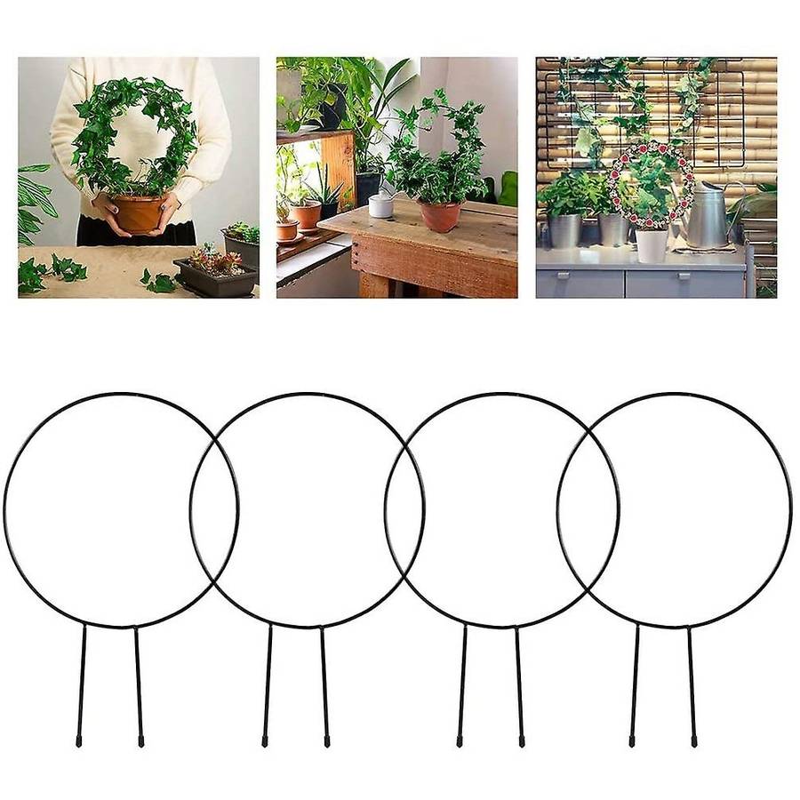 4pack Black Iron Garden Trellis for Climbing Plants Vine Plant Potted