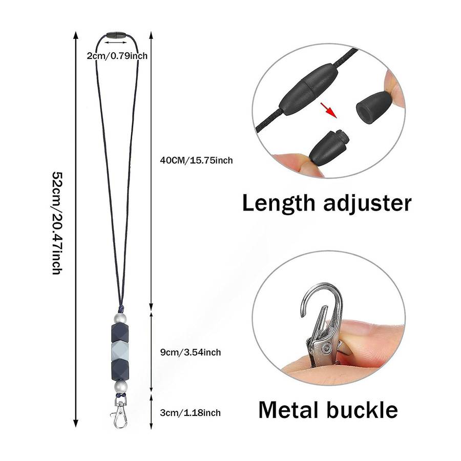 4 Pcs Badge Lanyard Separated Id Key Lanyard for Teachers, Nurses
